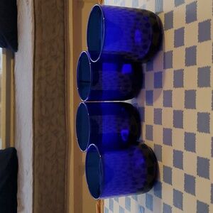 Cobalt Blue Glass Tumblers Set of 4
